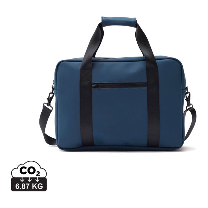 Mitarbeitergeschenk Laptoptasche VINGA Baltimore – navy blau – mit Logo bedruckt für das Homeoffice und die Büroausstattung