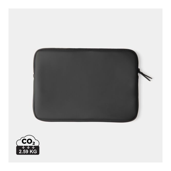 Mitarbeitergeschenk VINGA Baltimore Laptoptasche – schwarz – mit Logo bedruckt für 17 Zoll Notebooks für das Mitarbeiter-Onboarding