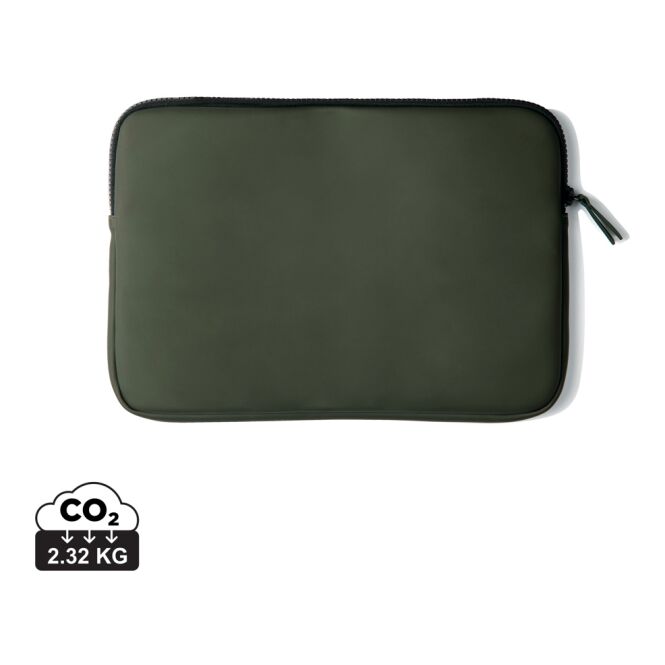 Werbeartikel Laptoptasche VINGA Baltimore – grün – mit Logo bedruckt für 14 Zoll Notebooks für das Homeoffice