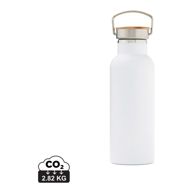 Firmengeschenk Thermosflasche VINGA Miles – weiss – mit Gravur 500 ml vakuumisoliert edelstahl für das Mitarbeiter-Onboarding