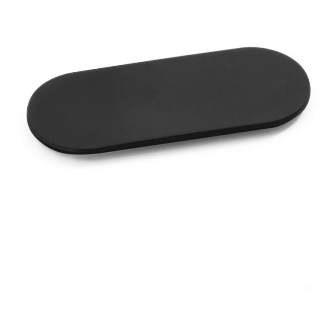 Streuartikel Webcam Cover – schwarz – mit Logo bedruckt für Datenschutz-Kampagnen, nachhaltiges recyceltes ABS, 43x13 mm