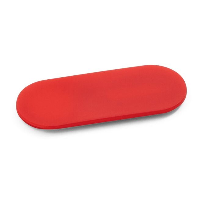 Werbeartikel Webcam Cover HIDE – rot – mit Logo bedruckt nachhaltig aus recyceltem ABS für Datenschutz-Kampagnen 43 x 13 mm