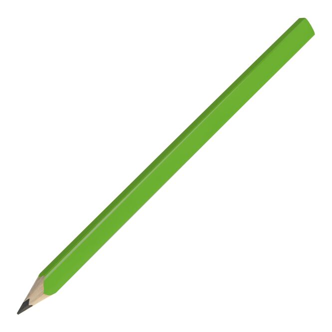 Streuartikel Zimmermannsbleistift 24 cm – grün – mit Logo bedruckt, FSC zertifiziert, gespitzt, mittelharte Mine, für Handwerker