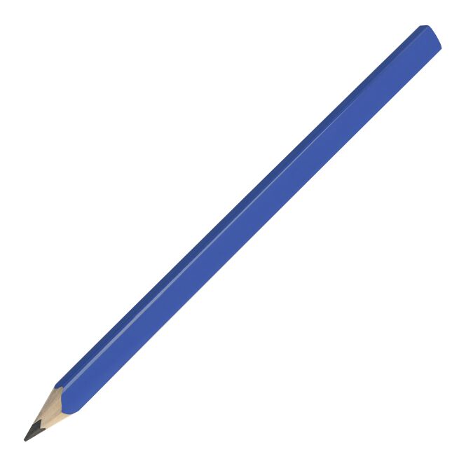 Streuartikel Zimmermannsbleistift 24 cm – marineblau – mit Logo bedruckt FSC zertifiziert gespitzt für Handwerker