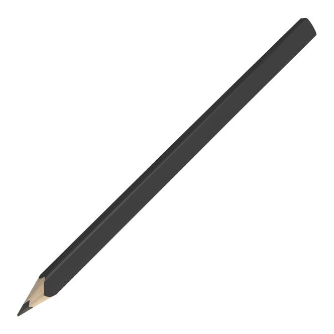 Werbegeschenk Zimmermannsbleistift 24 cm – schwarz – mit Logo bedruckt, nachhaltig, FSC zertifiziert, gespitzt, für Handwerker