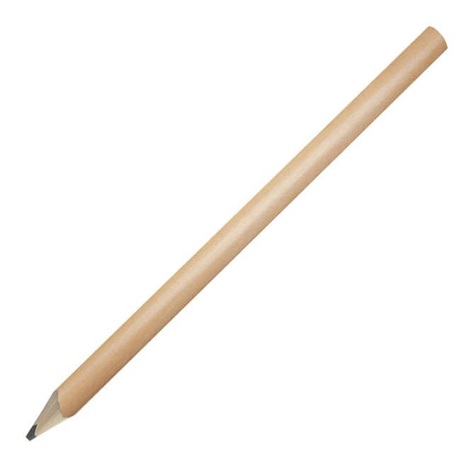 Werbeartikel Zimmermannsbleistift 24 cm – hellbraun – mit Logo bedruckt FSC zertifiziert gespitzt für Handwerker