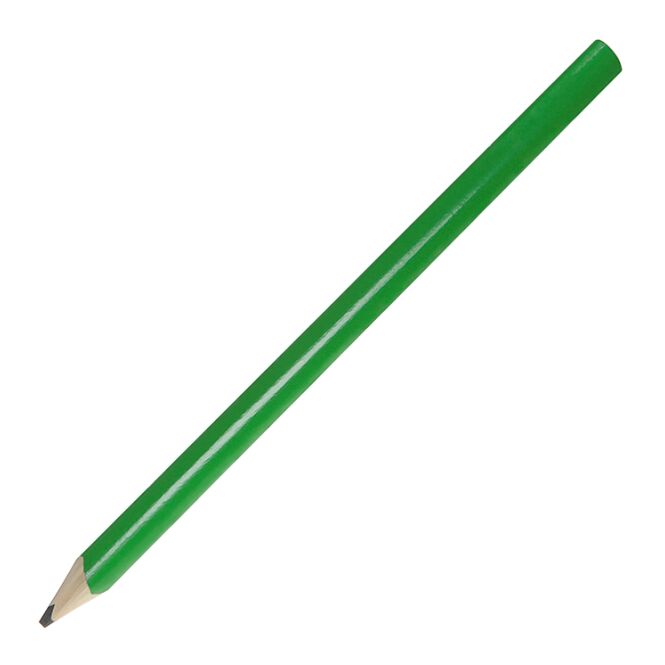 Werbeartikel Zimmermannsbleistift 24 cm – grün – mit Logo bedruckt, FSC zertifiziert, gespitzt, für Handwerker im Büroalltag