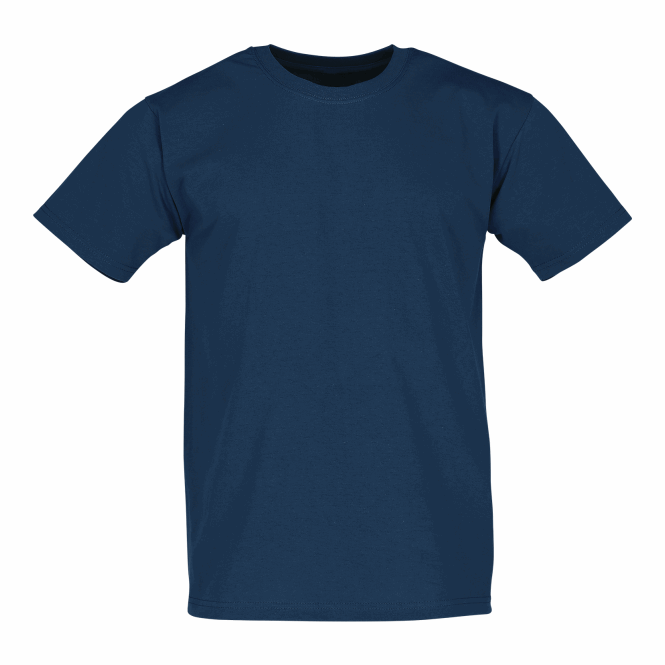 Mitarbeitergeschenk T-Shirt Valueweight – marineblau – mit Logodruck Gr. M aus Baumwolle für einheitlichen Firmenauftritt