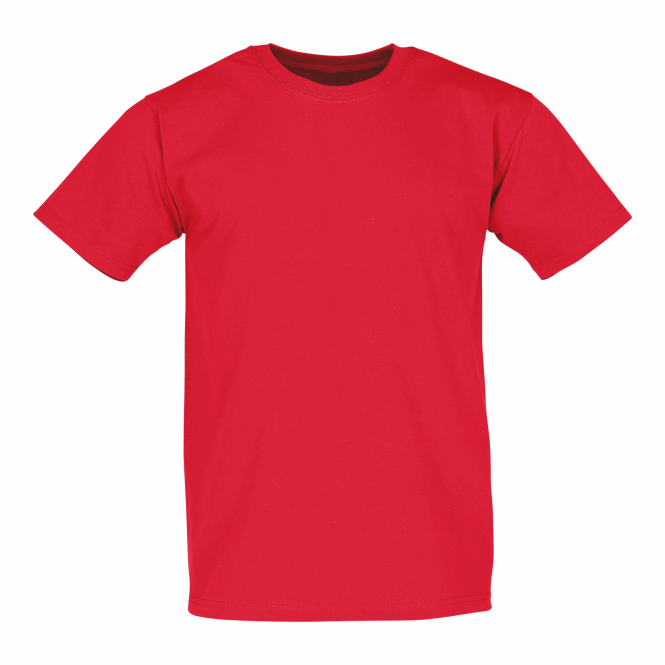 Mitarbeitergeschenk T-Shirt Valueweight – rot – mit Logodruck L 100% Baumwolle hochwertiges Oberteil für Firmenbekleidung