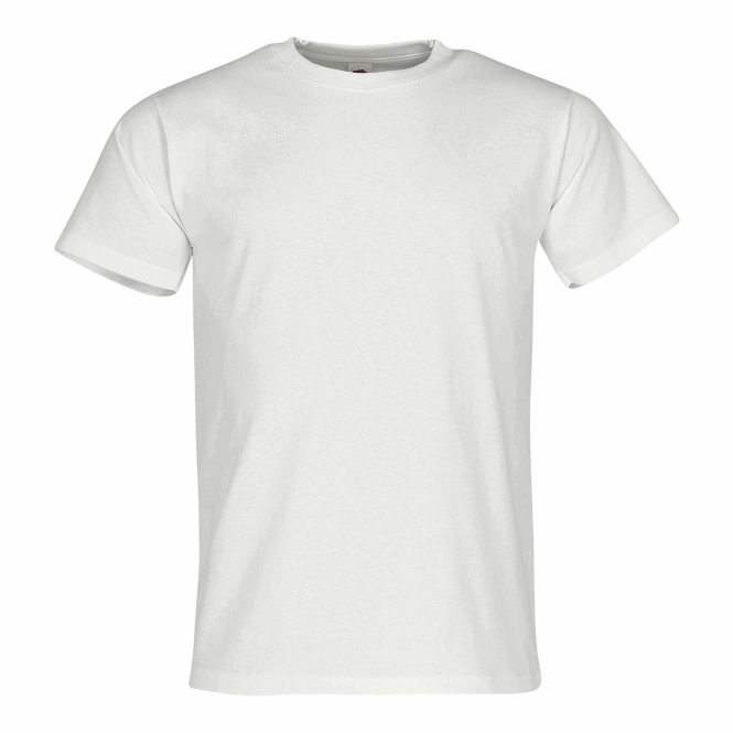 Mitarbeitergeschenk T-Shirt Heavy Cotton – weiss – Gr. L – mit Logodruck 100% Baumwolle, hochwertiges Textil für Firmenauftritt
