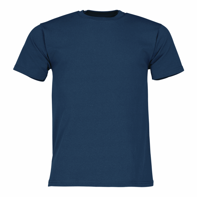 Mitarbeitergeschenk Heavy Cotton T-Shirt – marineblau – mit Logodruck 100% Baumwolle 2XL hochwertiges Oberteil für Firmenevents