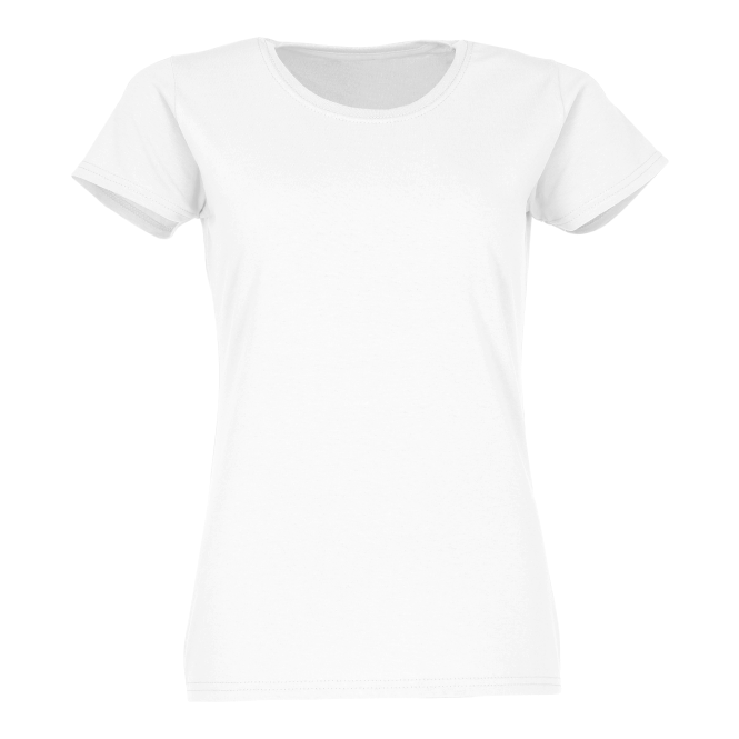 Streuartikel T-Shirt New Lady Fit Valueweight – weiss – mit Logodruck XL Baumwollbekleidung für einheitlichen Firmenauftritt