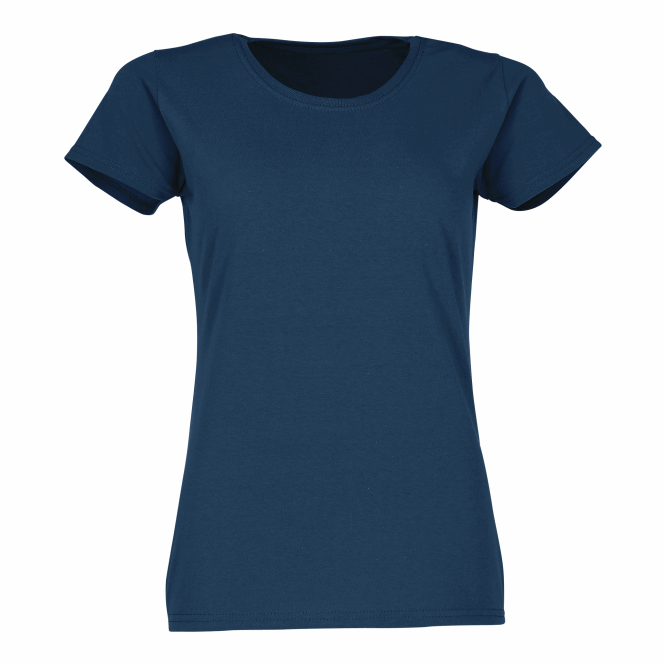 Werbeartikel T-Shirt Valueweight – marineblau – mit Logodruck XS Baumwollqualität für den einheitlichen Firmenauftritt
