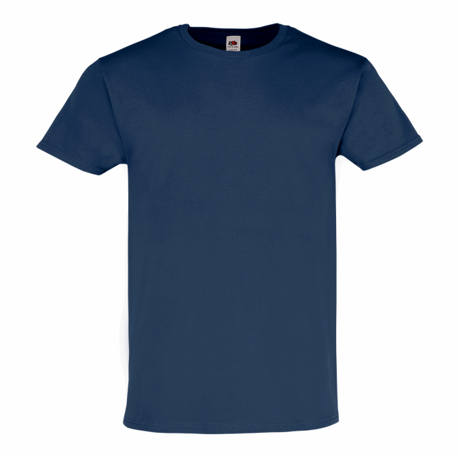 Mitarbeitergeschenk T-Shirt Iconic 195 – marineblau – mit Logodruck 4XL Baumwollshirt perfekt für den einheitlichen Firmenauftritt