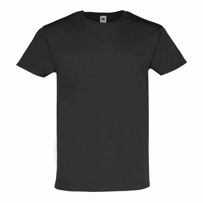 Mitarbeitergeschenk T-Shirt Iconic 195 – schwarz – mit Logodruck, Gr. S, weiche Baumwolle, ideal für den Firmenauftritt