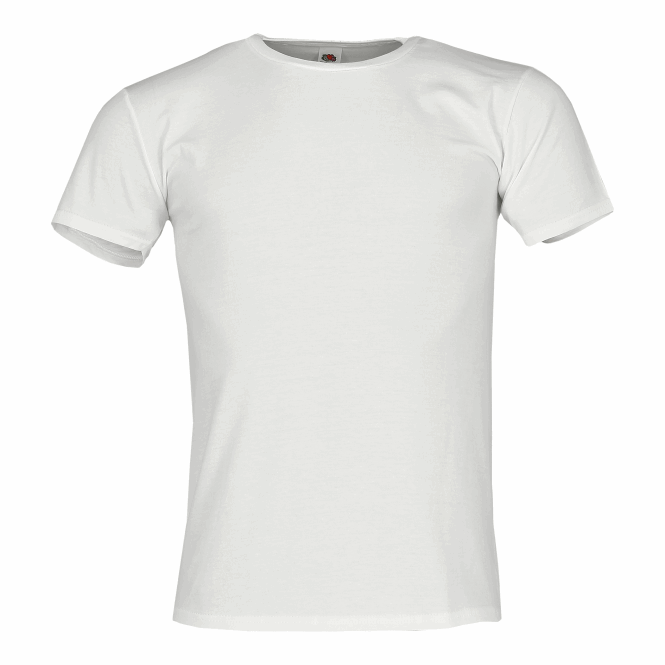 Mitarbeitergeschenk T-Shirt Iconic – weiss – mit Logodruck, Gr. L, aus gekämmter Baumwolle, hochwertiges Werbetextil für Teams