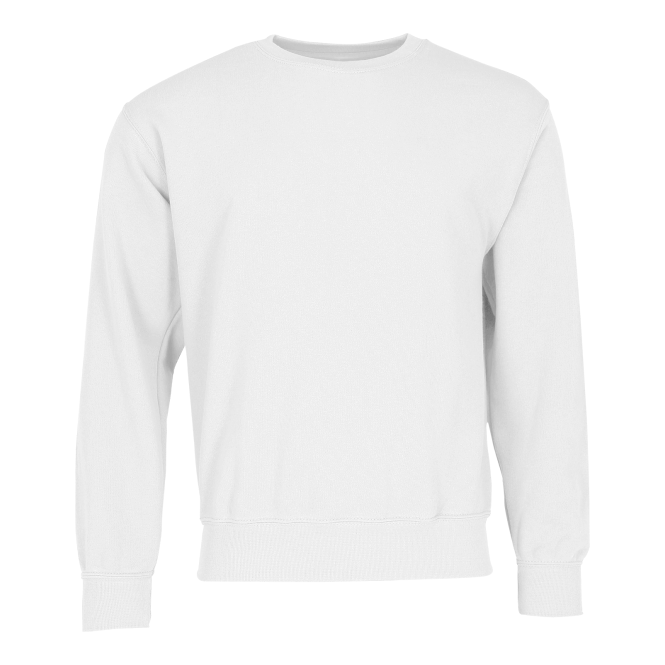 Mitarbeitergeschenk Sweatshirt – weiss – mit Logodruck, S, aus Baumwolle – hochwertiger Pullover für den Firmenauftritt