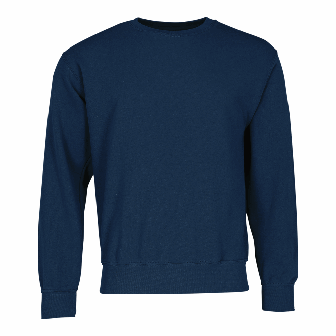 Mitarbeitergeschenk Sweatshirt – marineblau – L – mit Logodruck aus Baumwolle – hochwertiger Pullover für Firmenauftritte