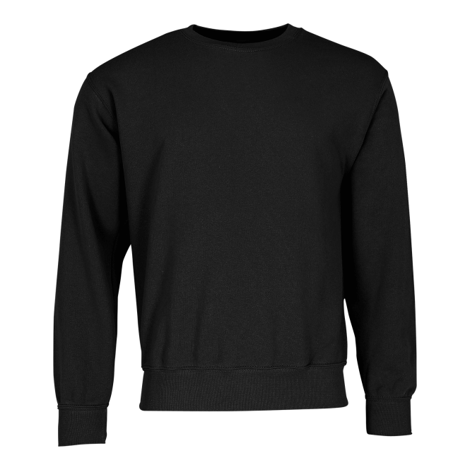 Mitarbeitergeschenk Sweatshirt M – schwarz – mit Logo bedruckt aus Baumwolle, modischer Pullover für den einheitlichen Firmenauftritt