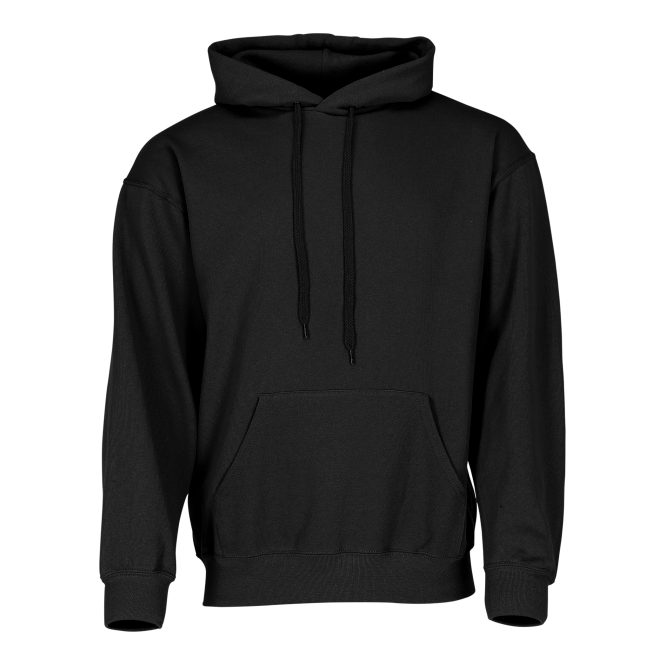 Firmengeschenk Kapuzen-Sweatshirt – schwarz – mit Logodruck, 2XL, weiche Baumwolle, hochwertiger Sportpullover für Firmenauftritt
