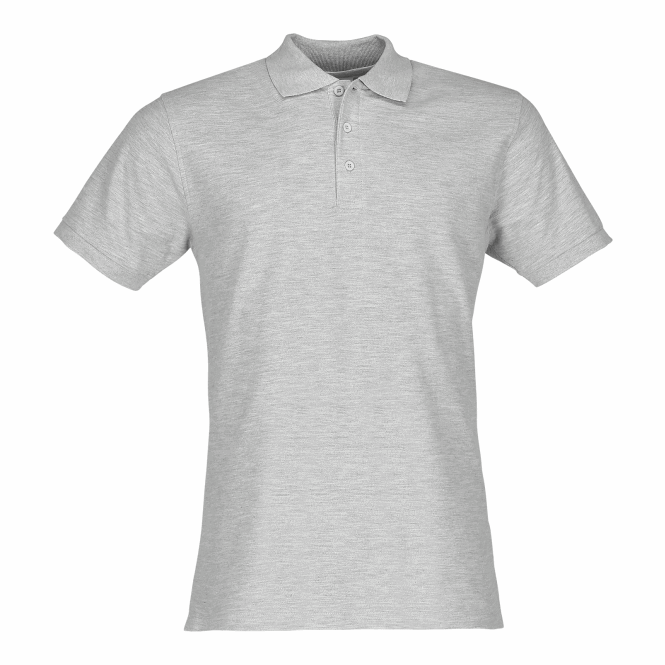 Mitarbeitergeschenk Poloshirt New Premium – grau – M – mit Logo bedruckt aus Baumwolle, hochwertiges Funktionsshirt für Firmen