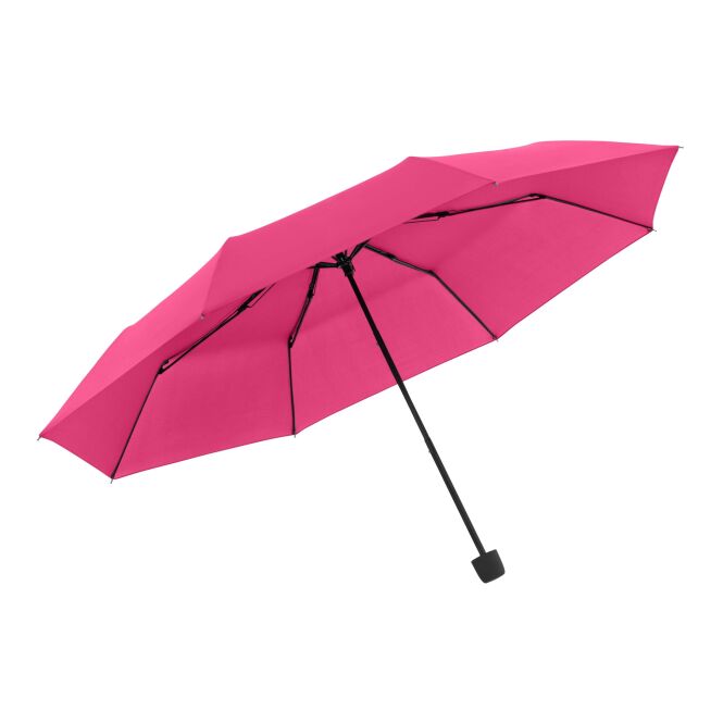 Werbeartikel Taschenschirm doppler Hit Mini – pink – mit individuellem Logodruck sturmfest mit Fiberglasgestell als Messe-Giveaway