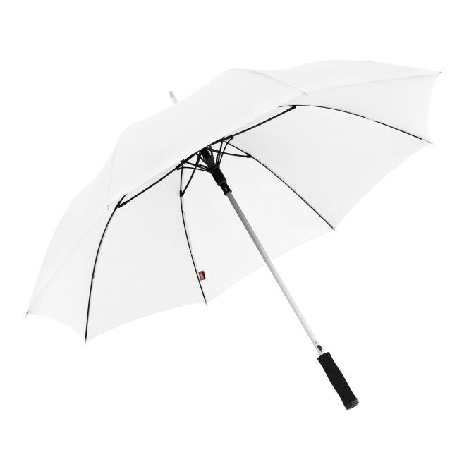 Premium-Werbeartikel Golfschirm doppler Alu Golf AC – weiss – mit individuellem Logodruck sturmfest mit Windproof-System für Business-Partner