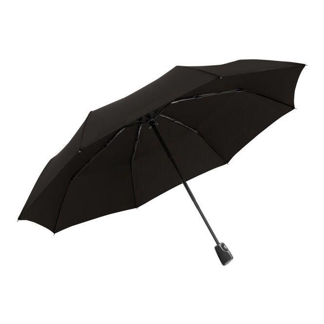Streuartikel Taschenschirm doppler Fiber Magic AOC – schwarz – mit individuellem Logodruck sturmfest mit Windproof-System Ø 95 cm