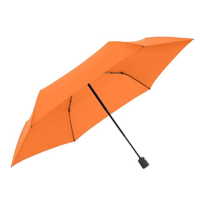 Firmengeschenk Taschenschirm doppler Zero* Magic AOC – neonorange – mit Logodruck 176g leicht kompakter Regenschirm