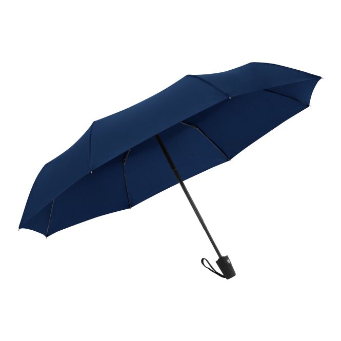 Streuartikel Automatikschirm doppler Hit Magic – marineblau – mit individuellem Logodruck, windsicher, für herbstliche Promotion