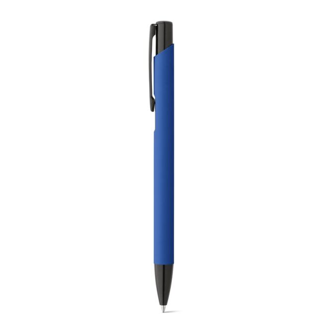 Firmengeschenk Metall-Kugelschreiber POPPINS – königsblau – mit Gravur blau schreibend ø10 x 137 mm für den Büroalltag