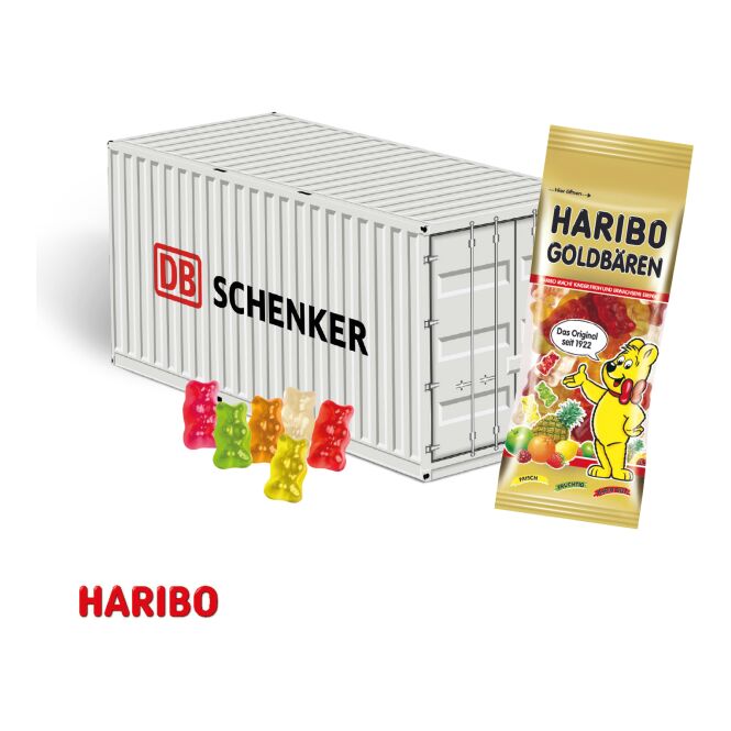 Werbeartikel 3D Präsent Container – bunt – mit Logo bedruckt 1 Stück als hochwertiges Präsent für Geschäftspartner und Kunden