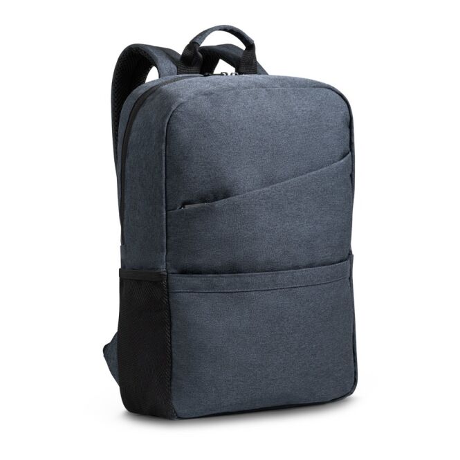 Mitarbeitergeschenk Laptop-Rucksack REPURPOSE – blau – mit Logo bedruckt, nachhaltig, für 15.6 Zoll Notebooks für das Homeoffice