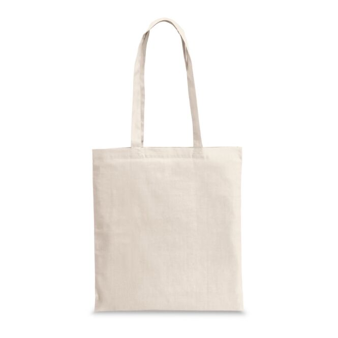Werbeartikel Tragetasche Cairo – naturhell – mit Logodruck 70% rec. Baumwolle 30% rPET 180g/qm 380x420mm nachhaltiges Textil