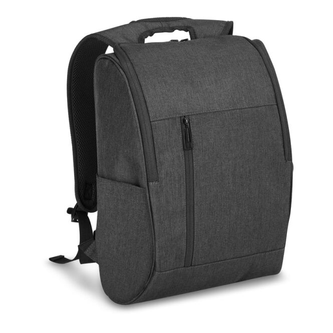 Mitarbeitergeschenk Laptoptaschen LUNAR – dunkelgrau – mit Logo bedruckt für 15 Zoll Notebooks für das Mitarbeiter-Onboarding