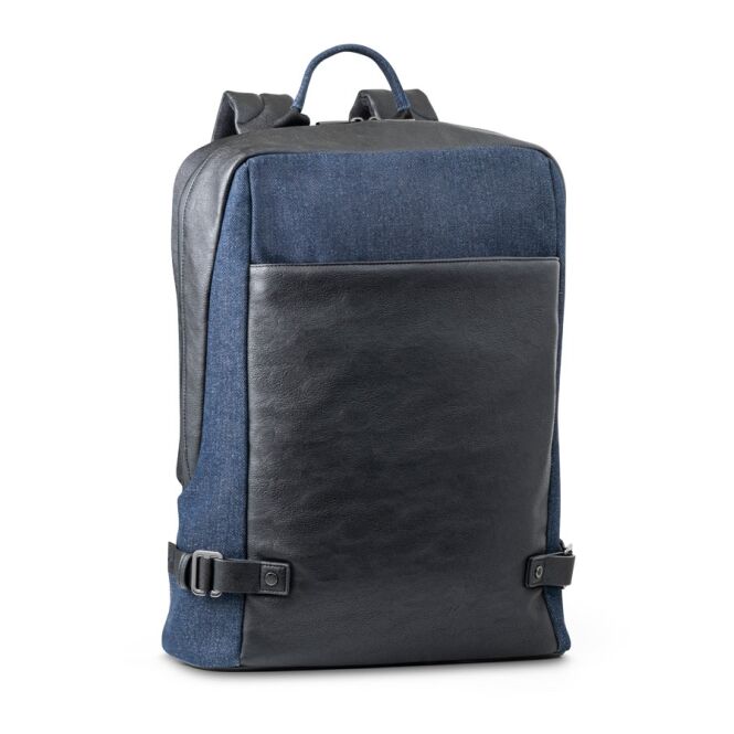 Mitarbeitergeschenk Laptop-Rucksack DIVERGENT I – dunkelblau – mit Logo bedruckt für 15.6 Zoll Notebooks für das Mitarbeiter-Onboarding