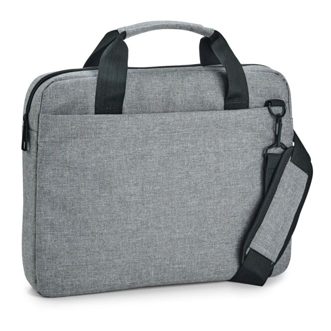 Mitarbeitergeschenk Laptoptasche GRAPHS LAPTOP – hellgrau – mit Logo bedruckt für 14 Zoll Notebooks für das Mitarbeiter-Onboarding