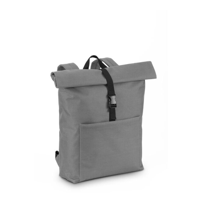 Mitarbeitergeschenk Laptop-Rucksack ATENAS – grau – mit Logo bedruckt für 17,3 Zoll Notebooks zur Büroausstattung
