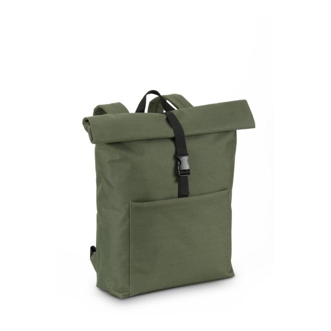 Werbeartikel ATENAS Laptop-Rucksack – dunkelgrün – mit Logo bedruckt für 17,3 Zoll Notebooks, 320x440x130mm für die Büroausstattung