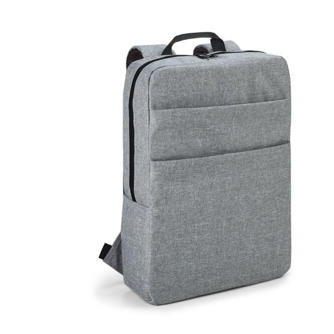 Mitarbeitergeschenk Laptop Rucksack GRAPHS BPACK – hellgrau – mit Logo bedruckt für 15,6 Zoll Notebooks für das Mitarbeiter-Onboarding