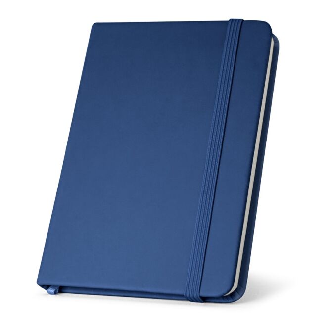 Firmengeschenk Notizbuch CAMPUS – blau – mit Werbedruck 138x210mm, 35% rPU & 100% Recyclingpapier, nachhaltiges Journal für CSR
