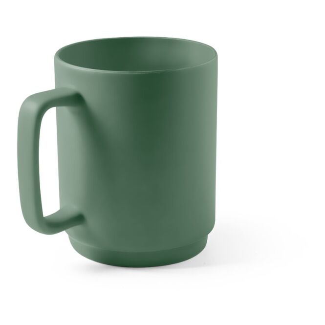 Werbeartikel Kaffeebecher MIGHTY – khaki – mit Logodruck 330 ml für die Büroküche