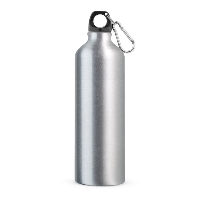 Sport-Werbemittel Aluminium-Sportflasche LANDSCAPE L. – satinsilber – mit Logo bedruckt 800 ml leicht & handlich für Sportevents & Turniere