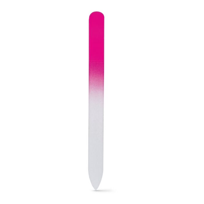 Werbeartikel Glas-Nagelfeile RASPERA – rosa – mit Werbedruck 12x140x3 mm für Messen und Firmenevents