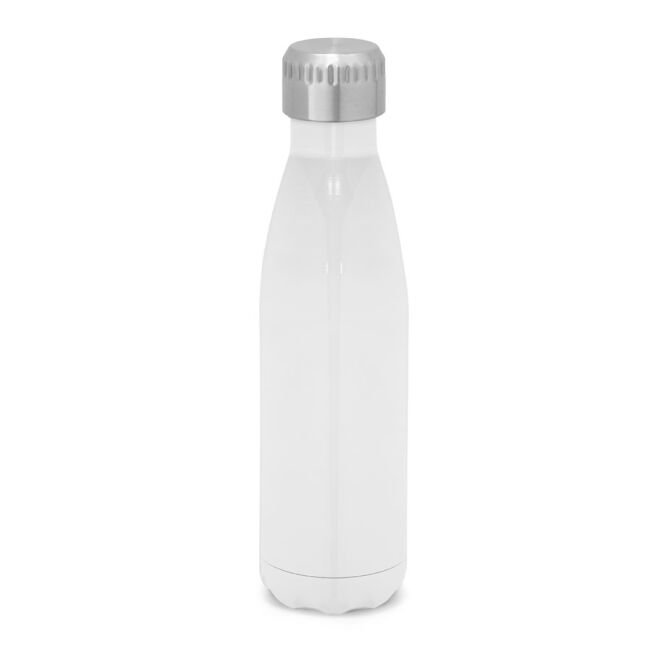 Firmengeschenk AMORTI M. Thermosflasche – weiss – mit Lasergravur 510 ml doppelwandig vakuumisoliert für das Mitarbeiter-Onboarding