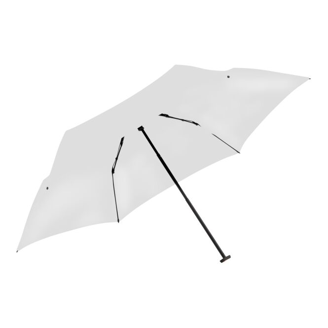 Kundengeschenk Taschenschirm Knirps US.050 – weiss – mit Logodruck 115g leicht 90cm kompakter Regenschirm für Geschäftsreisen