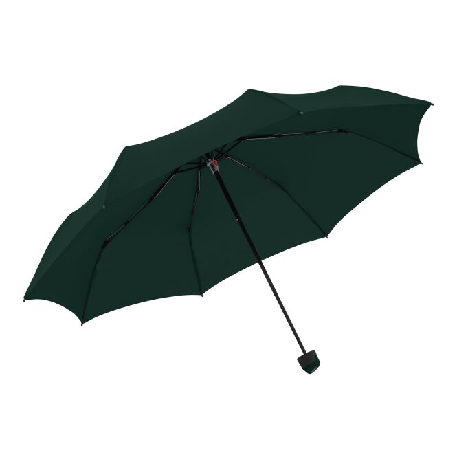Firmengeschenk Taschenschirm Knirps E.050 – dunkelgrün – mit Logodruck 120km/h windfest Ökotex kompakter Regenschirm für Business