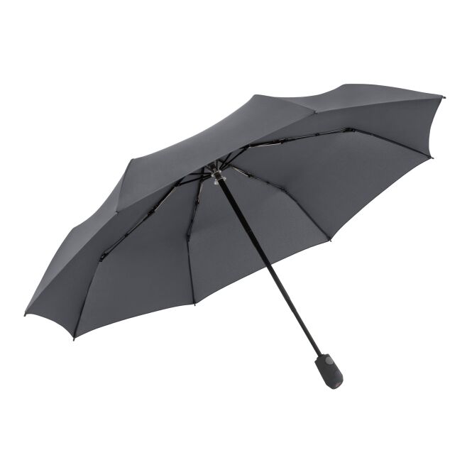 Firmengeschenk Taschenschirm Knirps E.200 – anthrazit – mit Logodruck, winddicht bis 120 km/h, PFC-frei, kompakter Regenschirm
