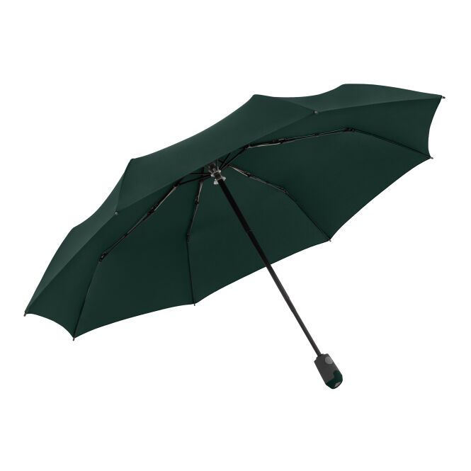 Kundengeschenk Taschenschirm Knirps E.200 – dunkelgrün – mit Logodruck, windkanalgeprüft, robuster kompakter Regenschirm
