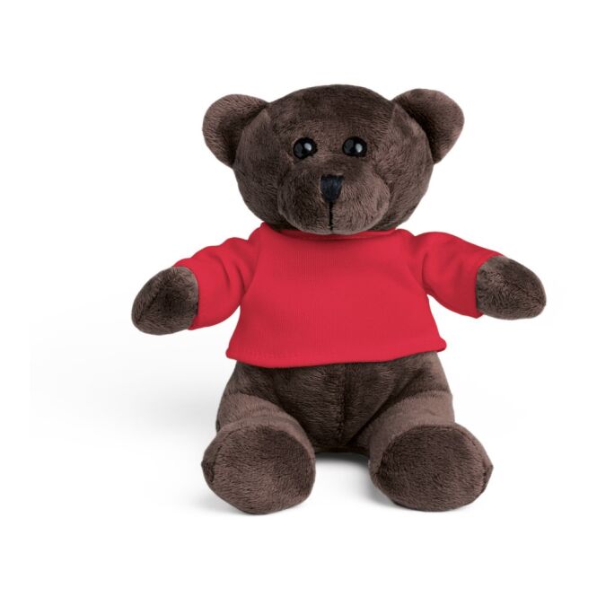 Werbeartikel Plüschtier BEAR 120 mm – rot – mit Logo bedruckt für Firmen-Events